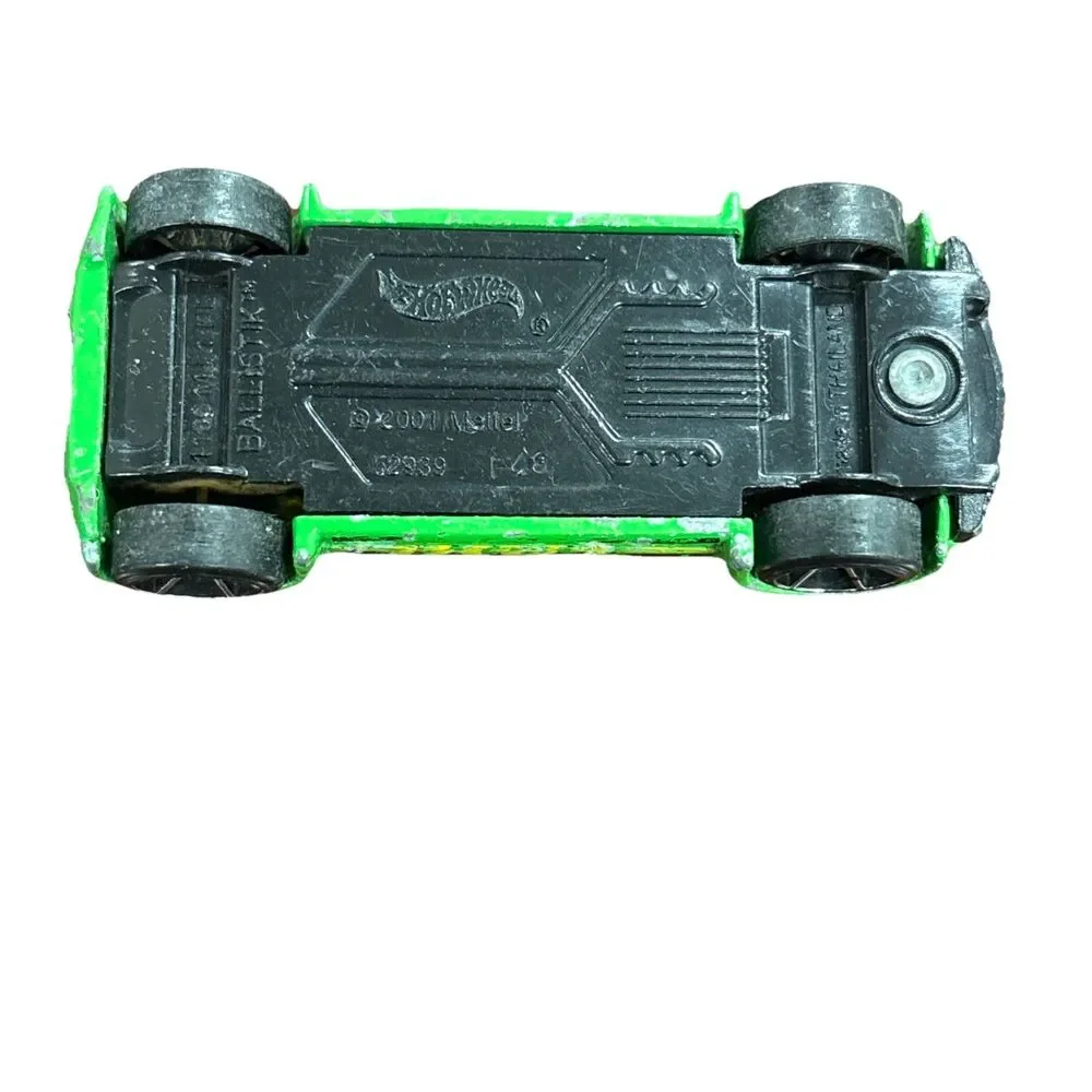 Hot Wheels 2001 Green Ballistik Hot Wheels Cab Co. Taxi Made in Thailand *ROUGH*